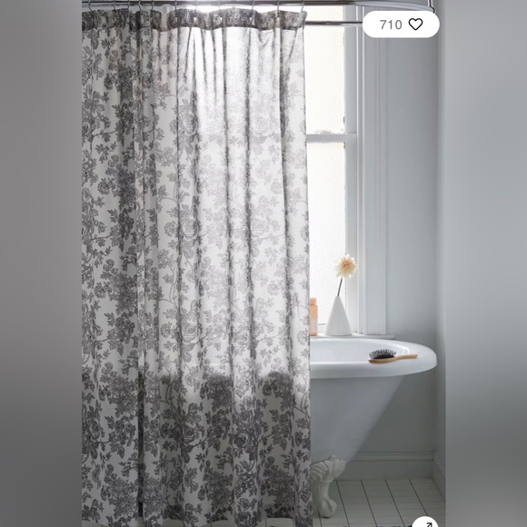(NEW) Toile Shower Curtain - Picture 1 of 3